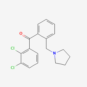 B1614180 2,3-Dichloro-2'-pyrrolidinomethyl benzophenone CAS No. 898774-93-1