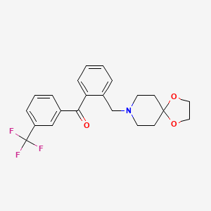 2-[8-(1,4-Dioxa-8-azaspiro[4.5]decyl)methyl]-3'-trifluorobenzophenone