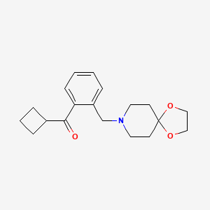 Cyclobutyl 2-[8-(1,4-dioxa-8-azaspiro[4.5]decyl)methyl]phenyl ketone