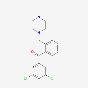 3,5-Dichloro-2'-(4-methylpiperazinomethyl) benzophenone