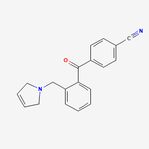 4-(2-((2,5-Dihydro-1H-pyrrol-1-yl)methyl)benzoyl)benzonitrile