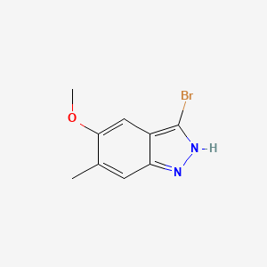 molecular formula C9H9BrN2O B1614199 3-Bromo-5-methoxy-6-methyl-1H-indazole CAS No. 1000343-66-7