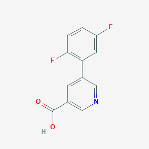 molecular formula C12H7F2NO2 B1614200 5-(2,5-DIFLUOROPHENYL)NICOTINIC ACID CAS No. 887973-41-3