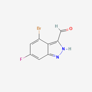 molecular formula C8H4BrFN2O B1614203 4-bromo-6-fluoro-2H-indazole-3-carbaldehyde CAS No. 885520-68-3
