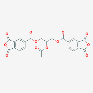 molecular formula C23H14O12 B161421 5-Isobenzofurancarboxylic acid, 1,3-dihydro-1,3-dioxo-, 2-(acetyloxy)-1,3-propanediyl ester CAS No. 1732-97-4