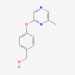 molecular formula C12H12N2O2 B1614222 {4-[(6-Methylpyrazin-2-yl)oxy]phenyl}methanol CAS No. 906353-02-4