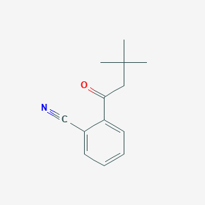 molecular formula C13H15NO B1614235 2'-Cyano-3,3-dimethylbutyrophenone CAS No. 898764-17-5