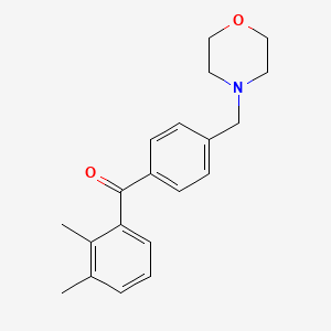 molecular formula C20H23NO2 B1614239 2,3-Dimethyl-4'-morpholinomethyl benzophenone CAS No. 898770-02-0