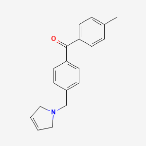 B1614243 4-Methyl-4'-(3-pyrrolinomethyl) benzophenone CAS No. 898763-75-2