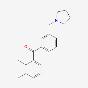 molecular formula C20H23NO B1614249 2,3-二甲基-3'-吡咯烷甲基二苯甲酮 CAS No. 898770-34-8