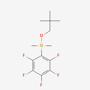 molecular formula C13H17F5OSi B1614261 2,2-Dimethyl-1-dimethyl(pentafluorophenyl)silyloxypropane CAS No. 62394-64-3