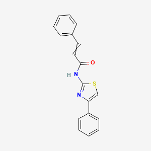 3-phenyl-N-(4-phenyl-1,3-thiazol-2-yl)prop-2-enamide