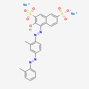molecular formula C24H18N4Na2O7S2 B1614282 Disodium 3-hydroxy-4-[[2-methyl-4-[(o-tolyl)azo]phenyl]azo]naphthalene-2,7-disulphonate CAS No. 6226-80-8