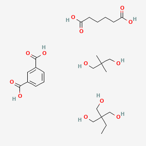 molecular formula C25H42O13 B1614291 1,3-Benzenedicarboxylic acid, polymer with 2,2-dimethyl-1,3-propanediol, 2-ethyl-2-(hydroxymethyl)-1,3-propanediol and hexanedioic acid CAS No. 25950-34-9