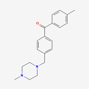 B1614296 4-Methyl-4'-(4-methylpiperazinomethyl) benzophenone CAS No. 898783-45-4