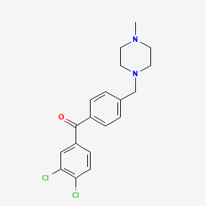 molecular formula C19H20Cl2N2O B1614297 3,4-Dichloro-4'-(4-methylpiperazinomethyl) benzophenone CAS No. 898763-27-4