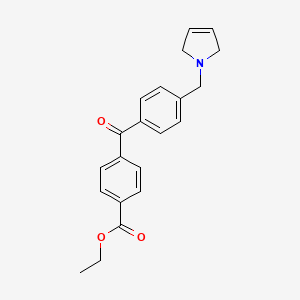 Ethyl 4-(4-((2,5-dihydro-1H-pyrrol-1-yl)methyl)benzoyl)benzoate