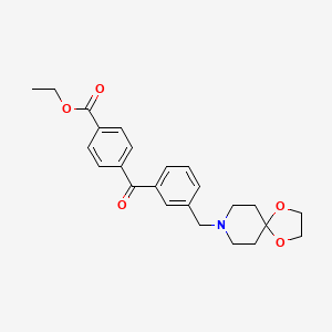 4'-Carboethoxy-3-[8-(1,4-dioxa-8-azaspiro[4.5]decyl)methyl]benzophenone