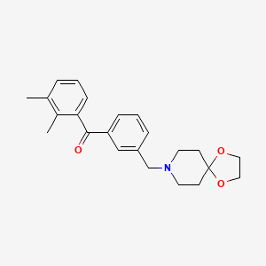 molecular formula C23H27NO3 B1614306 2,3-dimethyl-3'-[8-(1,4-dioxa-8-azaspiro[4.5]decyl)methyl]benzophenone CAS No. 898761-81-4