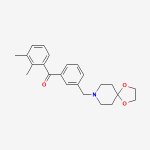 molecular formula C23H27NO3 B1614306 2,3-Dimethyl-3'-[1,4-dioxa-8-azaspiro[4.5]decan-8-ylmethyl]benzophenone CAS No. 898761-81-4