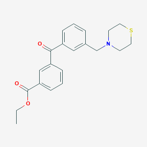 3-Carboethoxy-3'-thiomorpholinomethyl benzophenone