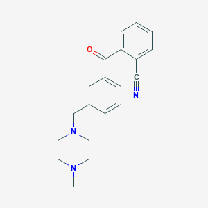 molecular formula C20H21N3O B1614311 2-Cyano-3'-(4-methylpiperazinomethyl) benzophenone CAS No. 898788-42-6