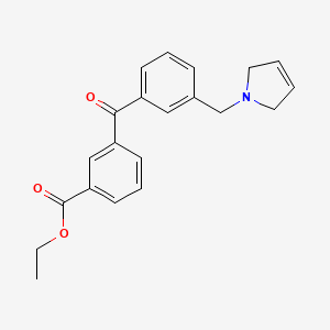 molecular formula C21H21NO3 B1614312 Ethyl 3-(3-((2,5-dihydro-1H-pyrrol-1-yl)methyl)benzoyl)benzoate CAS No. 898789-84-9