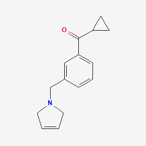 Cyclopropyl 3-(3-pyrrolinomethyl)phenyl ketone