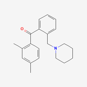 B1614318 2,4-Dimethyl-2'-piperidinomethyl benzophenone CAS No. 898773-24-5