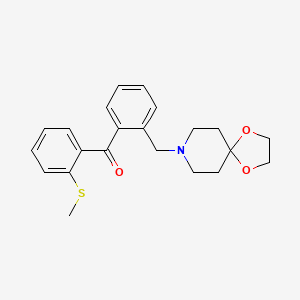 2-[8-(1,4-Dioxa-8-azaspiro[4.5]decyl)methyl]-2'-thiomethyl benzophenone