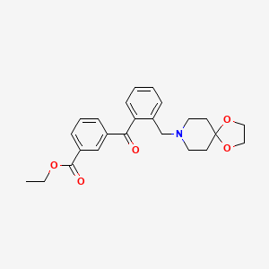 3'-Carboethoxy-2-[8-(1,4-dioxa-8-azaspiro[4.5]decyl)methyl]benzophenone