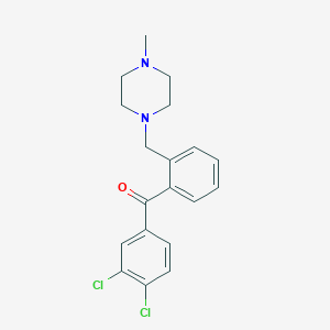 molecular formula C19H20Cl2N2O B1614331 3,4-Dichloro-2'-(4-methylpiperazinomethyl) benzophenone CAS No. 898762-39-5