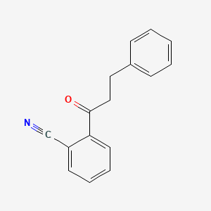 molecular formula C16H13NO B1614335 2'-Cyano-3-phenylpropiophenone CAS No. 898764-06-2