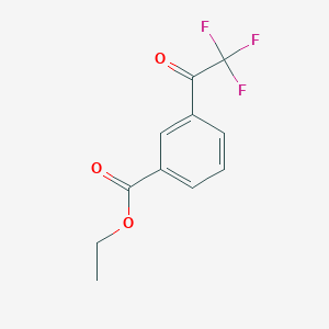 molecular formula C11H9F3O3 B1614336 Ethyl 3-(2,2,2-trifluoroacetyl)benzoate CAS No. 898787-11-6