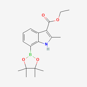 molecular formula C18H24BNO4 B1614363 Ethyl 2-methyl-7-(4,4,5,5-tetramethyl-1,3,2-dioxaborolan-2-YL)-1H-indole-3-carboxylate CAS No. 919119-66-7