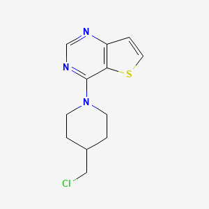 molecular formula C12H14ClN3S B1614375 4-[4-(Chloromethyl)piperidin-1-yl]thieno[3,2-d]pyrimidine CAS No. 912569-69-8
