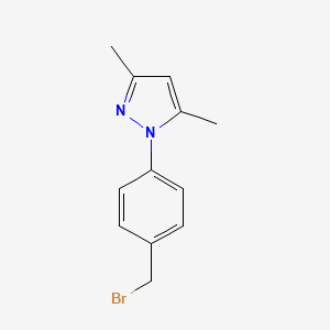 molecular formula C12H13BrN2 B1614378 1-(4-(Bromomethyl)phenyl)-3,5-dimethyl-1H-pyrazole CAS No. 937796-05-9