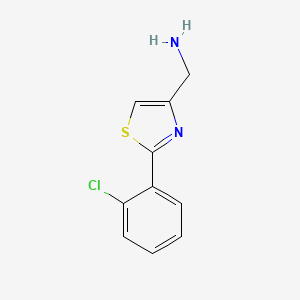 B1614379 (2-(2-Chlorophenyl)thiazol-4-YL)methanamine CAS No. 885280-09-1