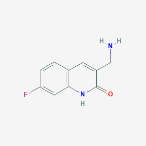 3-(Aminomethyl)-7-fluoroquinolin-2(1H)-one