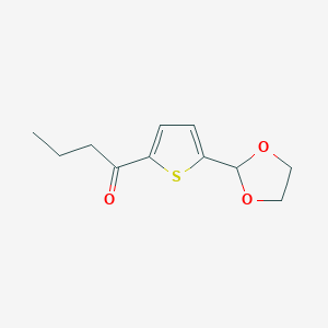 molecular formula C11H14O3S B1614383 5-(1,3-Dioxolan-2-YL)-2-thienyl propyl ketone CAS No. 898771-84-1