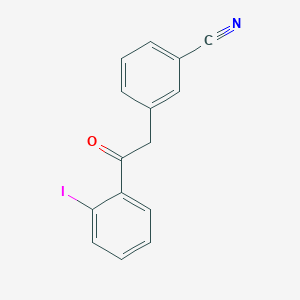molecular formula C15H10INO B1614386 2-(3-Cyanophenyl)-2'-iodoacetophenone CAS No. 898784-35-5