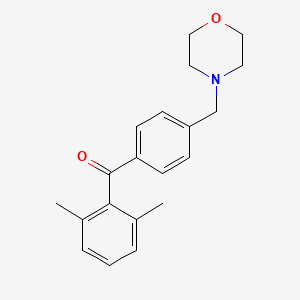 molecular formula C20H23NO2 B1614387 2,6-Dimethyl-4'-morpholinomethyl benzophenone CAS No. 898770-11-1