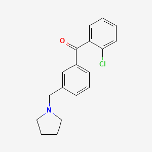 2-Chloro-3'-pyrrolidinomethyl benzophenone