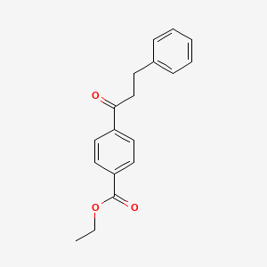 molecular formula C18H18O3 B1614390 4'-carboethoxy-3-phenylpropiophenone CAS No. 898764-15-3