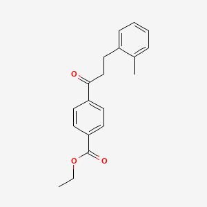 B1614391 4'-Carboethoxy-3-(2-methylphenyl)propiophenone CAS No. 898789-32-7