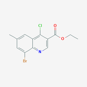 molecular formula C13H11BrClNO2 B1614402 Ethyl 8-bromo-4-chloro-6-methylquinoline-3-carboxylate CAS No. 1016828-40-2