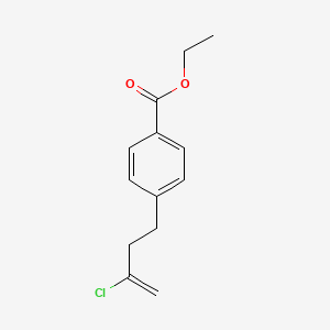 molecular formula C13H15ClO2 B1614405 4-(4-Carboethoxyphenyl)-2-chloro-1-butene CAS No. 731772-90-0