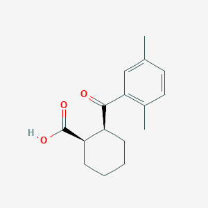 molecular formula C16H20O3 B1614406 cis-2-(2,5-Dimethylbenzoyl)cyclohexane-1-carboxylic acid CAS No. 85603-45-8