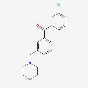3-Chloro-3'-piperidinomethyl benzophenone