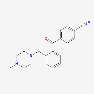 molecular formula C20H21N3O B1614418 4'-Cyano-2-(4-methylpiperazinomethyl) benzophenone CAS No. 898782-86-0